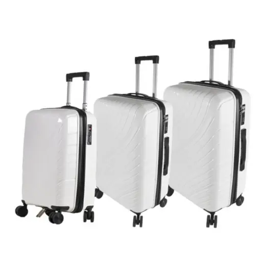 White Jetsetter Luggage Bag Set